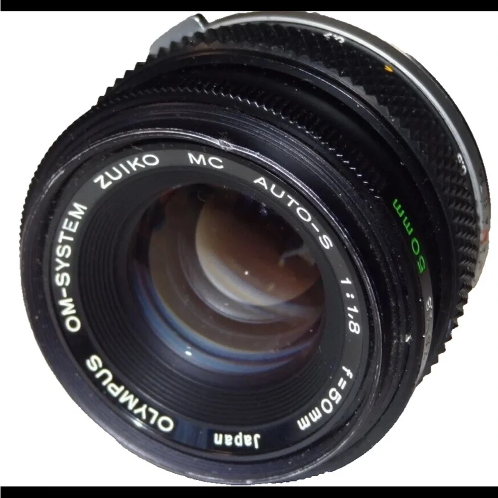 Olympus Zuiko 50mm f/1.8 Prime Lens — Black with Green Marking